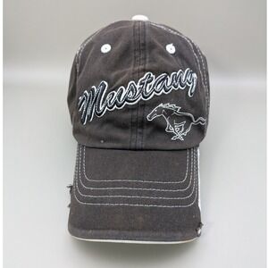 Ford Mustang Embroidered Baseball Cap Hat Checkered Flag Sports Adjustable